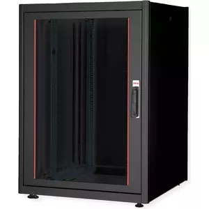 19" сетевой шкаф ROLINE 26.21.0202, 800×800 мм, черный, стеклянная передняя дверь