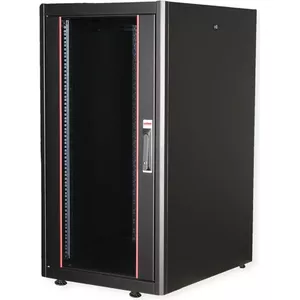 19-inch Network Cabinet ROLINE Basic 22, 22U, 600x800 mm, glass front door, black