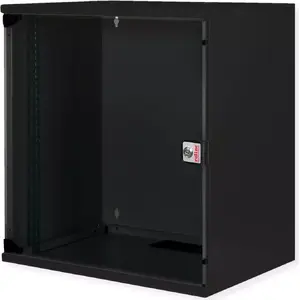 Wall-mount network cabinet ROLINE 19" 12U, 540x400 mm, basic kit, black