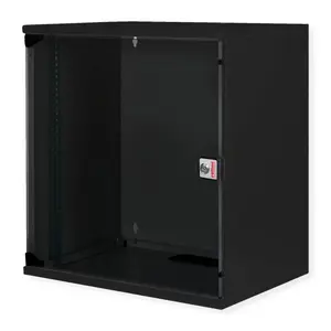 Настенный корпус ROLINE 19 дюймов Basic 12 U черный комплект с замком и направляющими