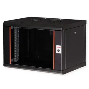 Настенный шкаф ROLINE 19" Pro 7U, 600x450 мм (ШxГ), чёрный, с замком, IP20