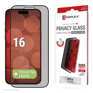 Защитное стекло Displex Privacy для Apple iPhone 16 10H