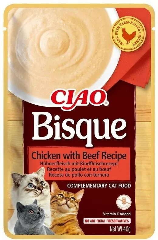 Mitrs kaķu gardums INABA Ciao Bisque