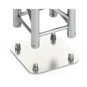 Опора STAND4ME QUADRO ALU BASE 290 для столбов 31x31, алюминий, серебристая