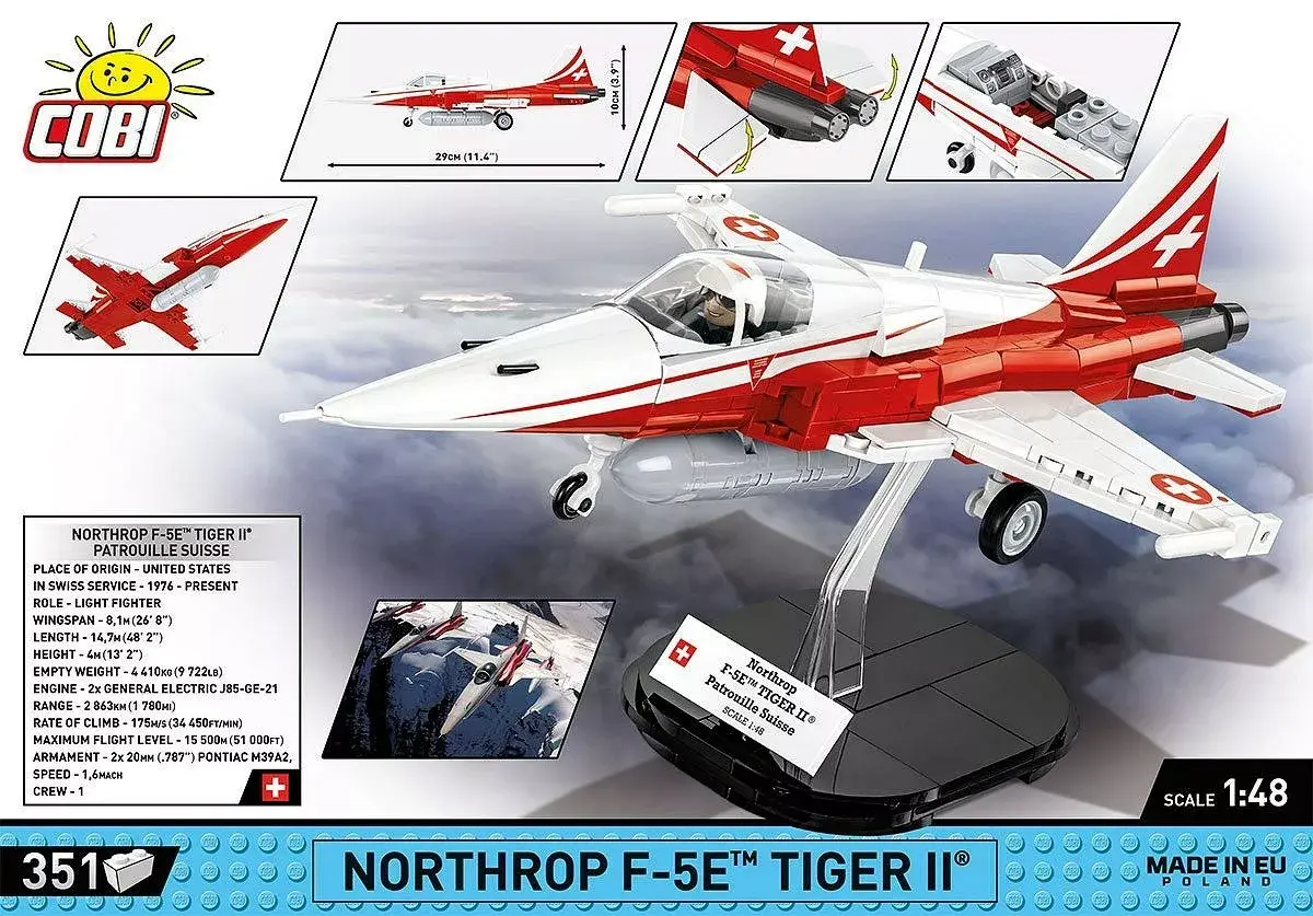 Cobi Northrop F-5E Tiger II modelis 5857 komplekts Photo 4
