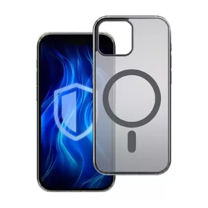 Vāks 3MK Frosty MagCase iPhone 15 6.1" Melns Caurspīdīgs