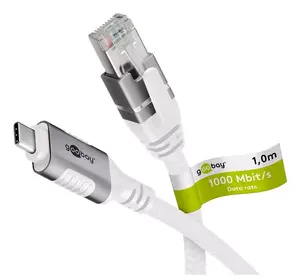 Goobay networking cable 74177 3m Cat6 F/UTP USB C RJ-45