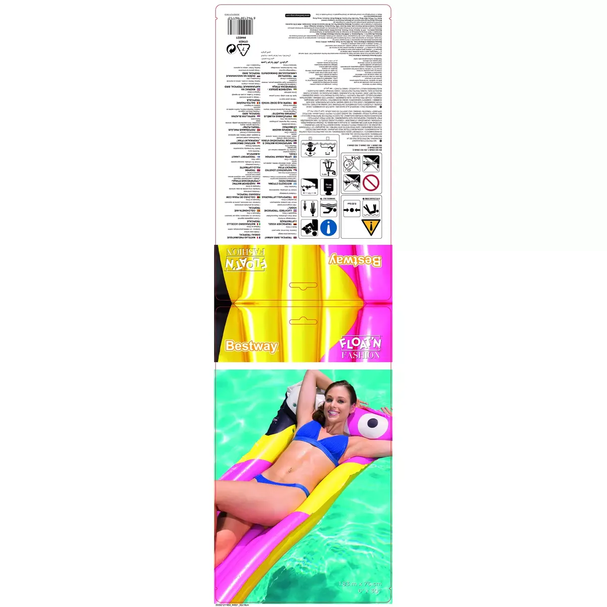 Плавательный матрас Bestway Inflatable Airbed DeLuxe Comfort Flowered Photo 7