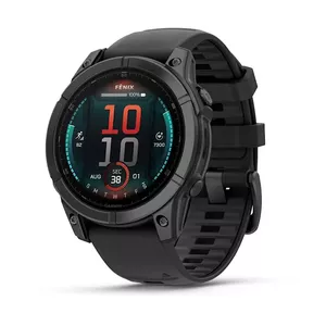 Viedpulkstenis GARMIN Fenix E 1,3" AMOLED, korpuss 47 mm, 16 GB, GPS/GLONASS/BeiDou/Galileo, HR, SpO2, 10 ATM, silikona siksniņa