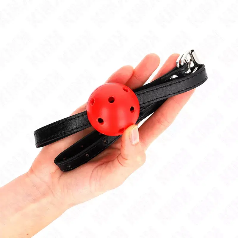 Кляп-шар KINK SIMPLICITY RED 4,5 см дышащий Photo 3