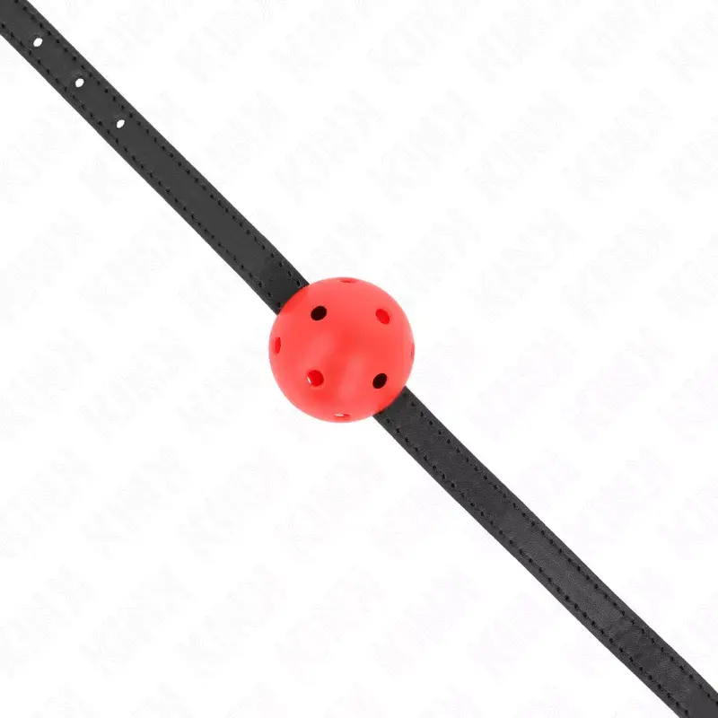 Кляп-шар KINK SIMPLICITY RED 4,5 см дышащий Photo 4