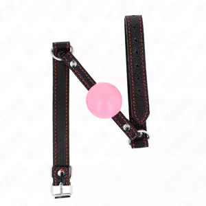 Кляп KINK Rose Gold шар 4 см, ремень 60×2 см