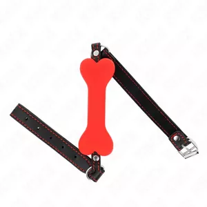 Кляп KINK RED BONE 12 см, ремешок 63 x 2 см - KINK D-240884