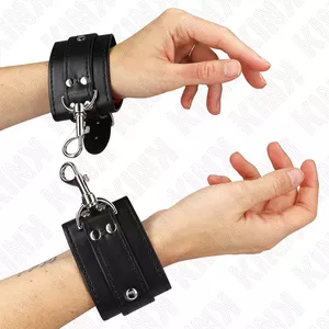 Rokudzelži KINK Āda Melni Regulējami 21-28 cm x 5.5 cm