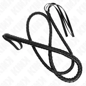 Whip KINK Long Black Snake 210 cm D-240682, leather-finish, single-tail