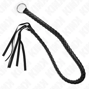 Whip KINK Snake whip with black hand ring, 65 cm length