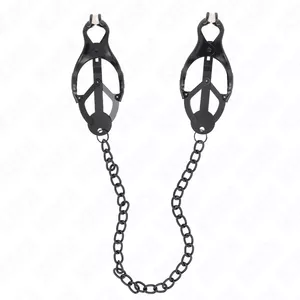 Nipple clamps KINK Japanese Clover with 30 cm black chain, model D-240975
