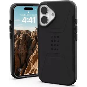 Чехол‑крышка URBAN ARMOR Civilian для Apple iPhone 16, подходит для экрана 15,5 см (6,1"), чёрный