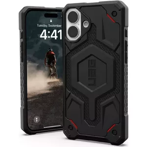 Mobile phone cover URBAN ARMOR Monarch Pro kevlar for iPhone 16 Plus, 17 cm (6.7") — Black