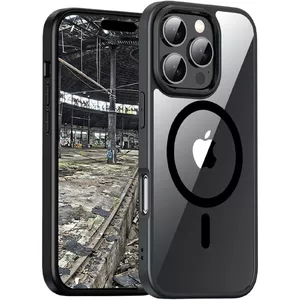 Чехол BackCase jt berlin Hybrid MagSafe для Apple iPhone 16 Pro Max — черно-прозрачный