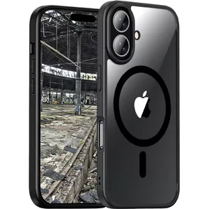 Чехол BackCase JT BERLIN Pankow Hybrid MagSafe для iPhone 16 6.1" Черный Прозрачный