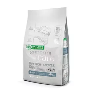 Сухой корм для собак nature’s protection Superior Care White Dogs Беззерновой для взрослых мелких пород с рыбой 1,5 кг