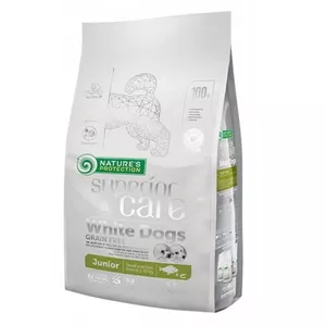 Сухой корм для собак nature’s protection Superior Care White Dogs без зерна Junior Small 1.5 кг — с рыбой, белок 26%, жир 15%