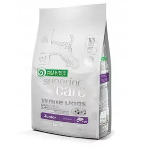 Сухой корм для щенков nature’s protection Superior Care White Dogs Grain Free Junior Salmon 10 кг — сухой, без зерна, белок 26%, жир 15%