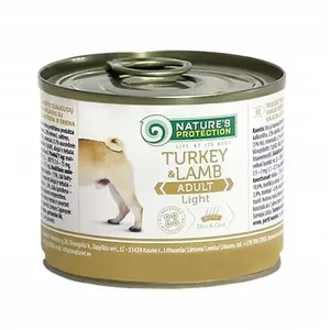 Влажный корм для собак nature’s protection Adult Light Turkey and Lamb 200 г — для взрослых, облегчённая формула, индейка и ягнёнок