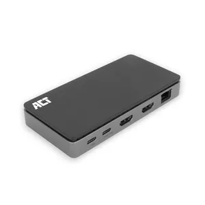 ACT USB-C 4K MST docking station for 2 HDMI monitors Ethernet USB-C 3x USB-A PD pass-through