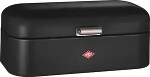 Хлебница Wesco Grandy 112762 матовая чёрная – металлический контейнер для хлеба и выпечки