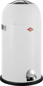 Atkritumu tvertne Wesco Kickmaster Soft 112773, kājas pedālis, 12–13 l, balts matēts