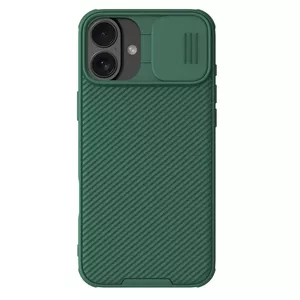 Protective phone case Nillkin CamShield Pro for iPhone 16 Plus, green, sliding camera cover
