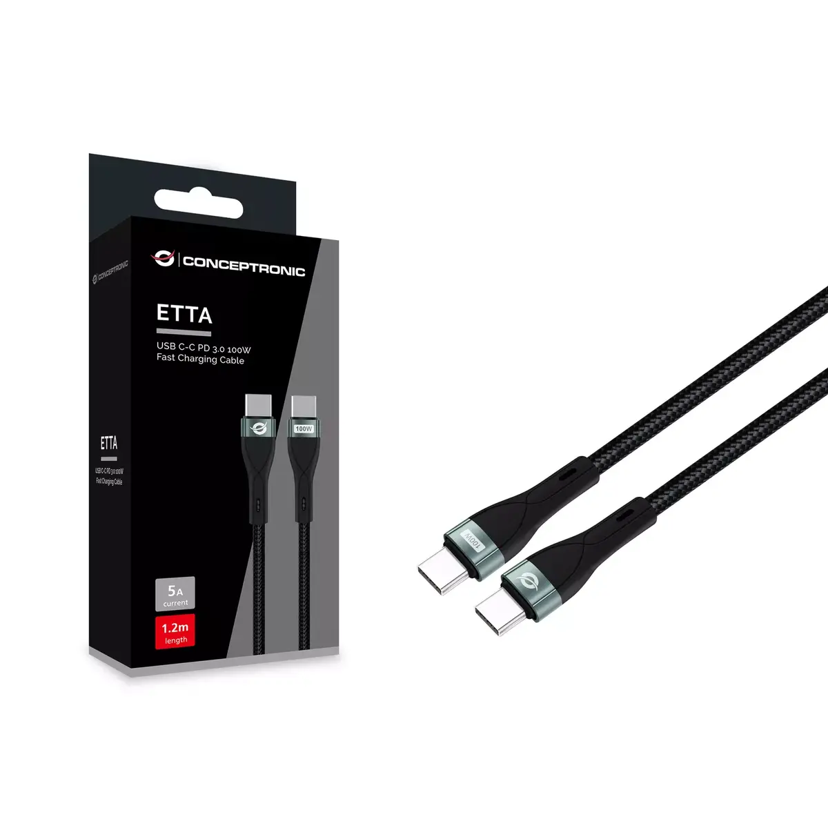Кабель USB C-C PD 3.0 ETTA01B12 Photo 3