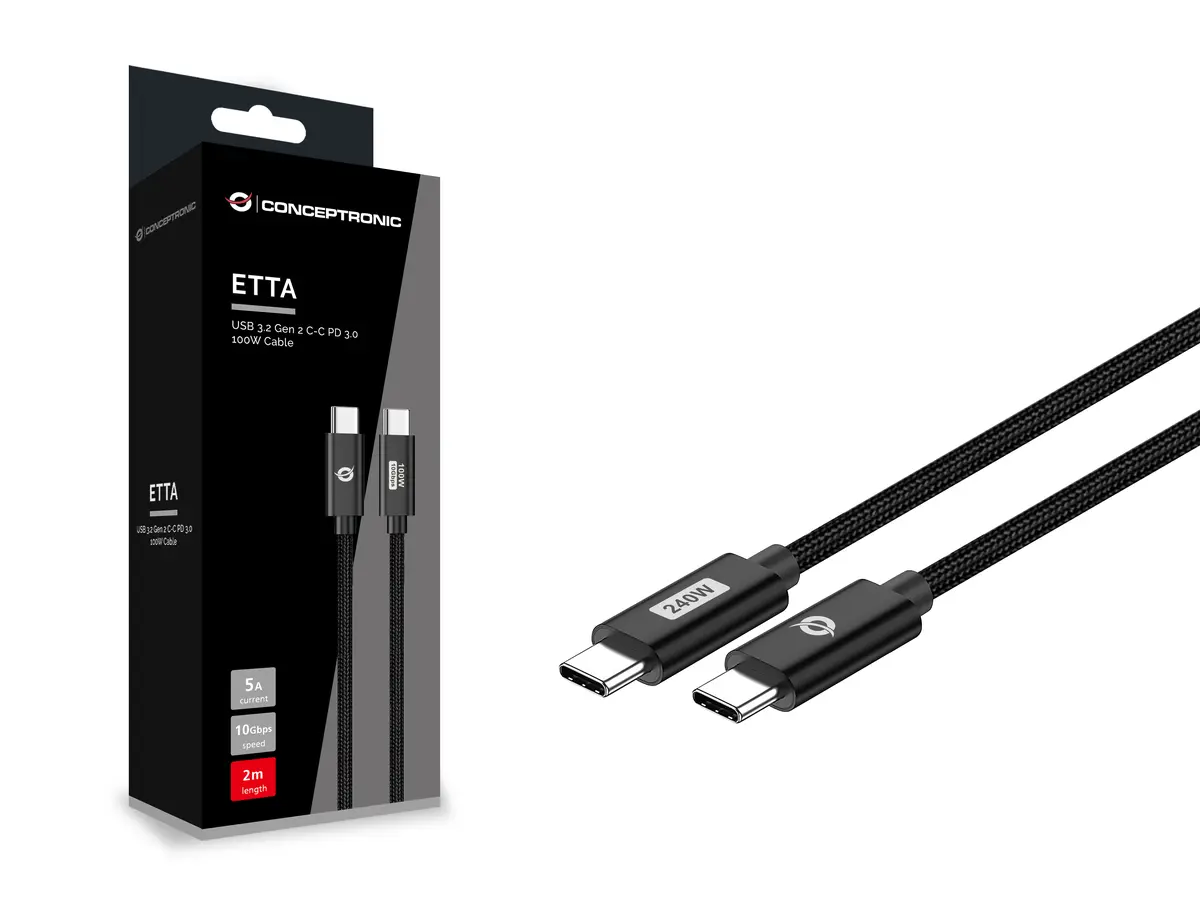 Conceptronic ETTA03B12 USB-C 240W Fast Charging Cable Photo 3