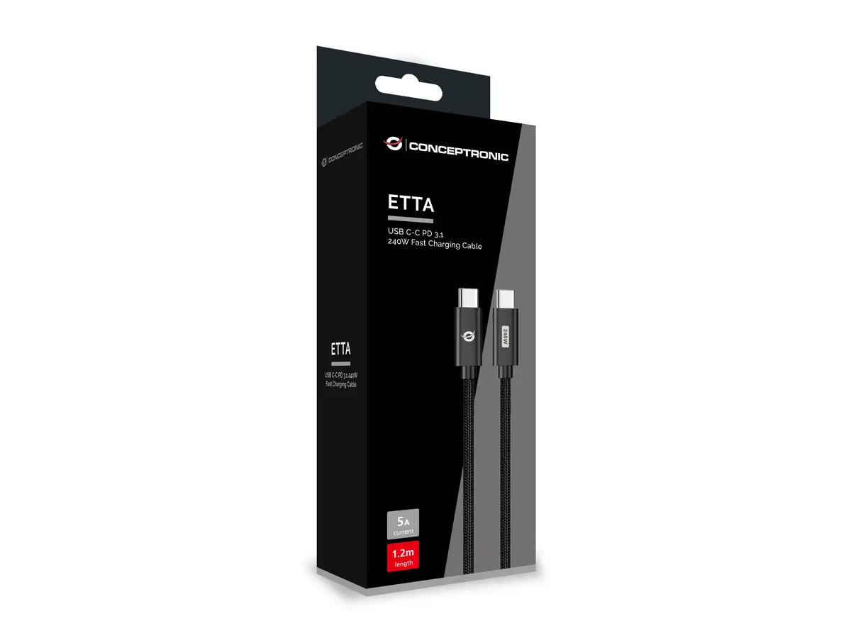 Conceptronic ETTA03B12 USB-C 240W Fast Charging Cable Photo 4