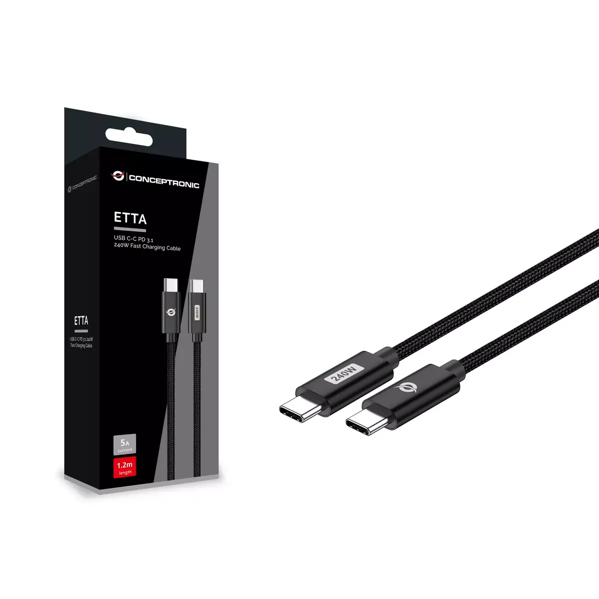 USB C-C PD 3.1 Fast Charging Cable ETTA03B20 Photo 3