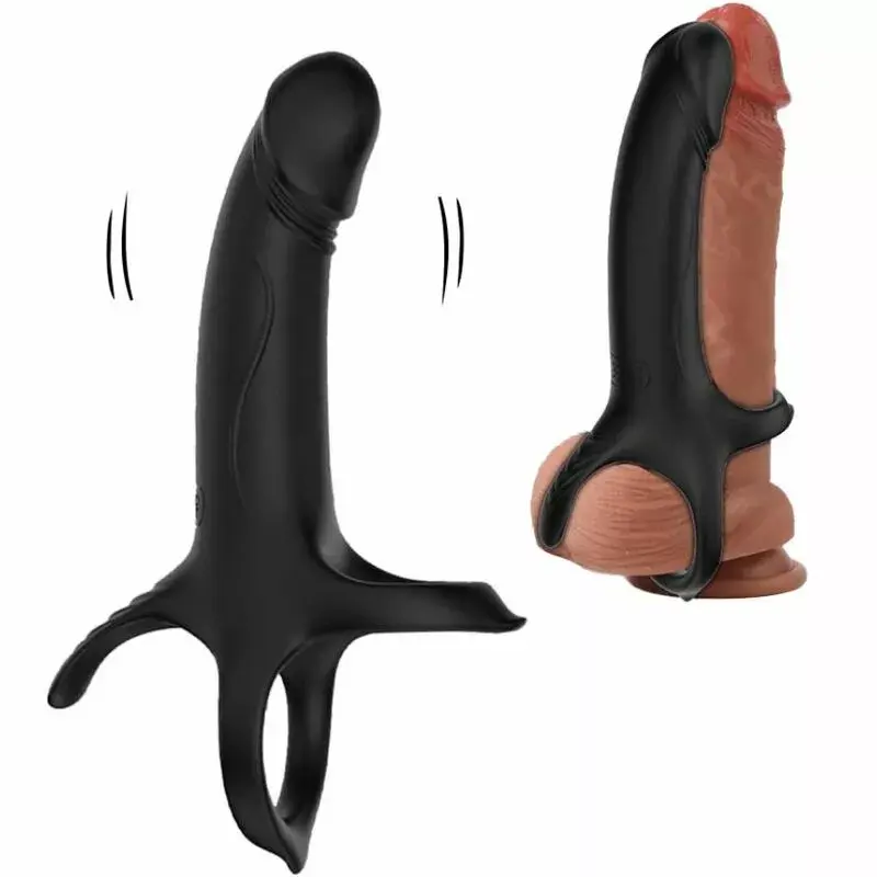 Penis Attachment ARMONY DILDO WITH RING & VIBRATOR BLACK D-241563 Photo 7