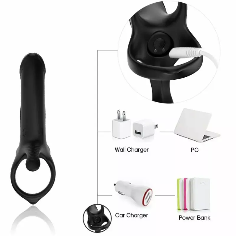 Penis Attachment ARMONY DILDO WITH RING & VIBRATOR BLACK D-241563 Photo 10