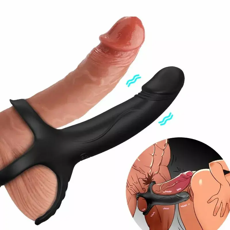 Penis Attachment ARMONY DILDO WITH RING & VIBRATOR BLACK D-241563 Photo 11