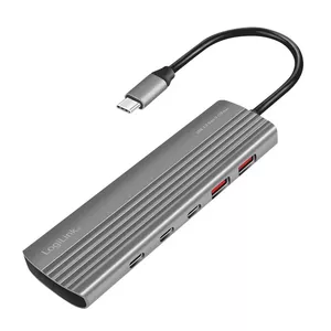 LogiLink USB 3.2 Gen2 Hub UA0415 10+1-порт 2x USB-A 8x USB-C PD 100W алюминий