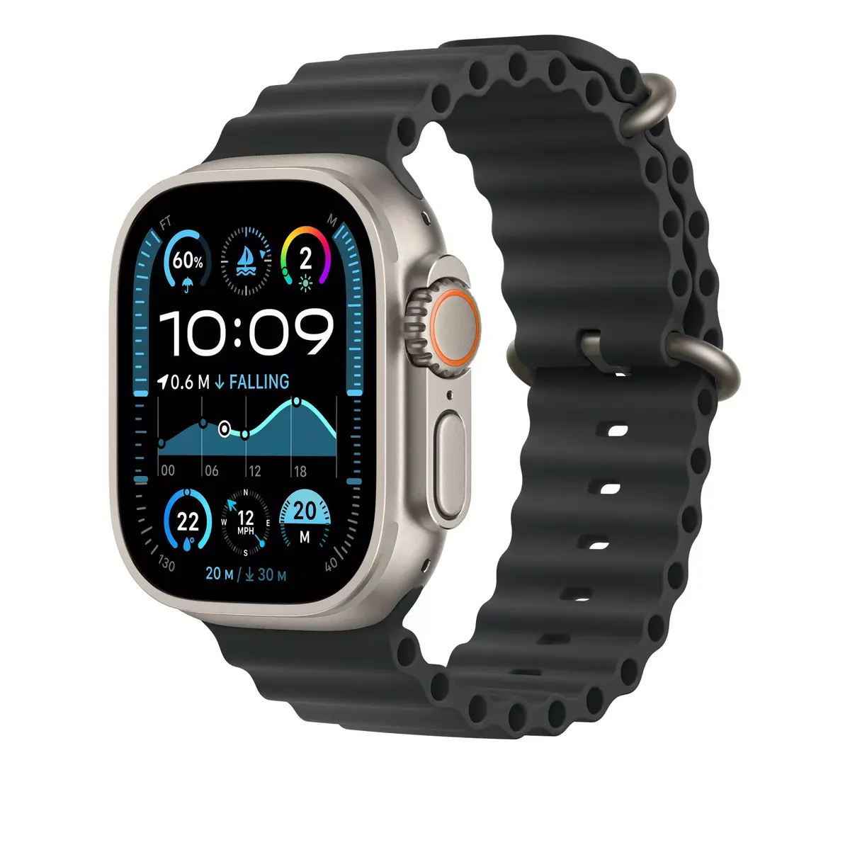 Ремешок Apple 49mm Black Ocean Band Extension Photo 2