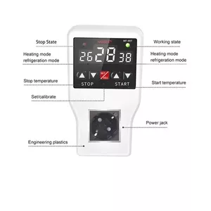 Programmable Socket Relay NOYAFA NF-567 with Waterproof Temperature Sensor, LCD Display, 2200W, EU Plug
