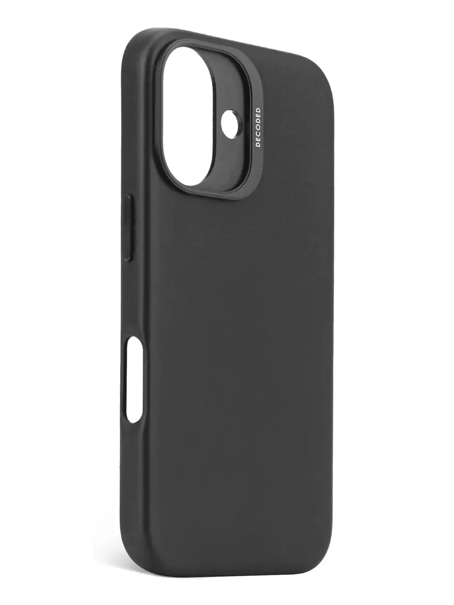 Decoded Leather Backcover for Apple iPhone 16 - Black Photo 2