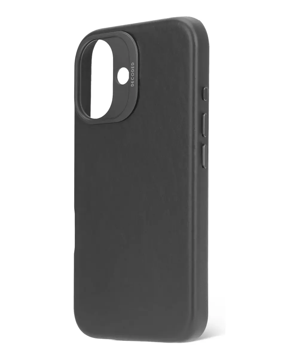 Decoded Leather Backcover for Apple iPhone 16 - Black Photo 7