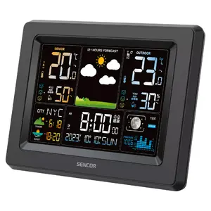 Weather station SENCOR SWS4500 — indoor/outdoor temperature & humidity monitor, radio-controlled clock, 1 wireless sensor