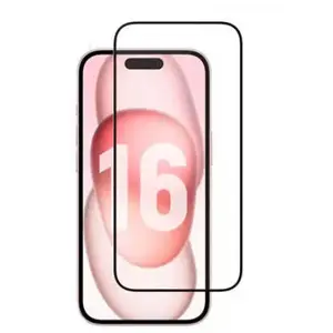 Защитное закалённое стекло Mocco MC-FG-IPH-16P-BK для Apple iPhone 16 Pro — полное покрытие, чёрное