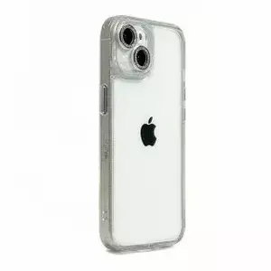 Protective Acrylic Cover iLike for iPhone 15 Pro Max — White with Stars Lens Pattern