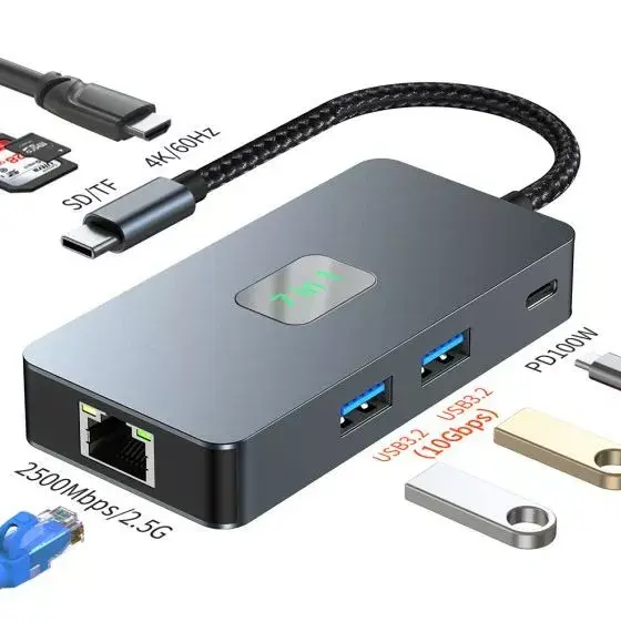 USB-C hub TB AKTBXVA7W1UHPRJ — 7‑1 Photo 2