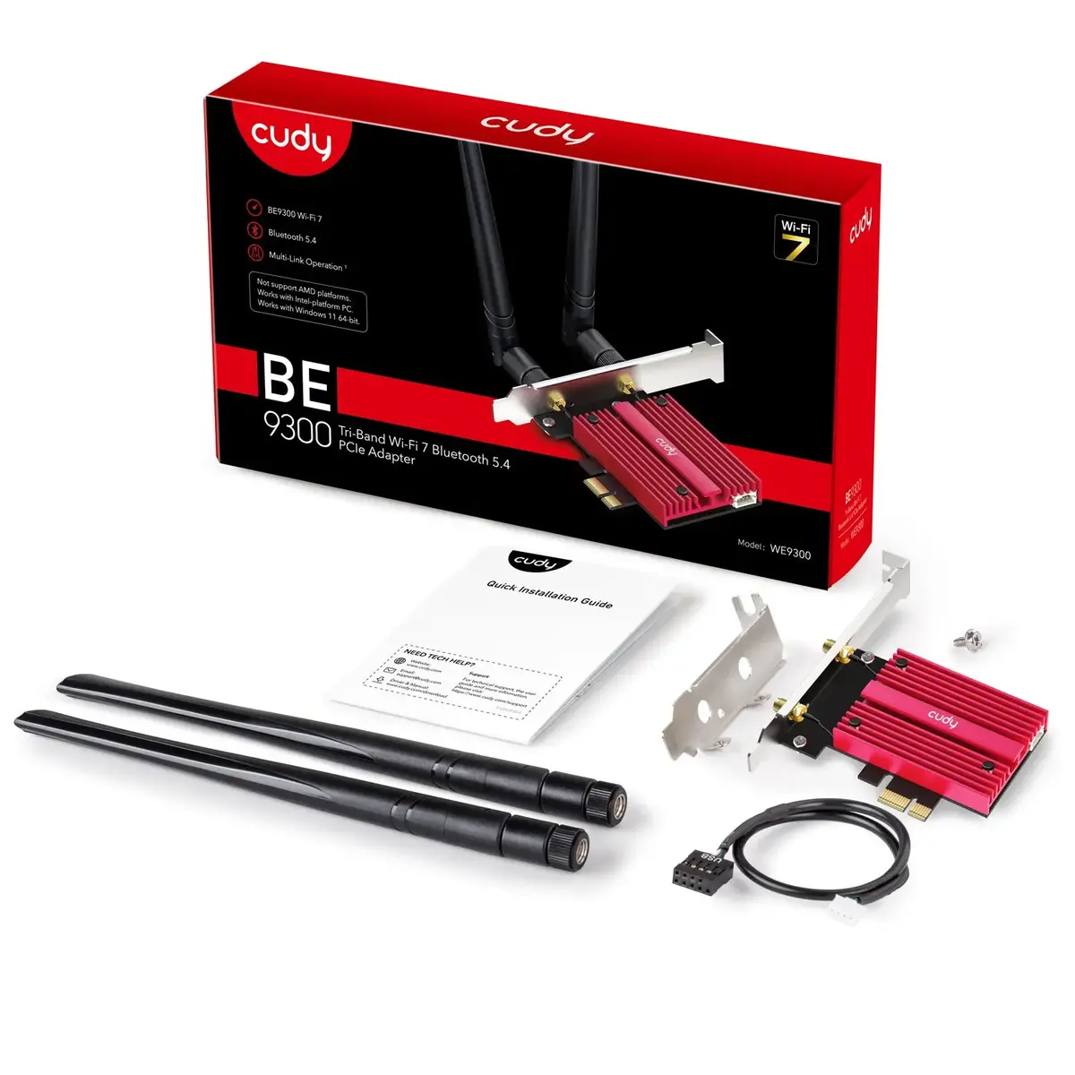 Cudy WE9300 внутренняя WLAN/Bluetooth PCIe карта Wi‑Fi 7 Photo 6